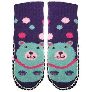 Little Girls Knitted Home Slipper Socks 6T